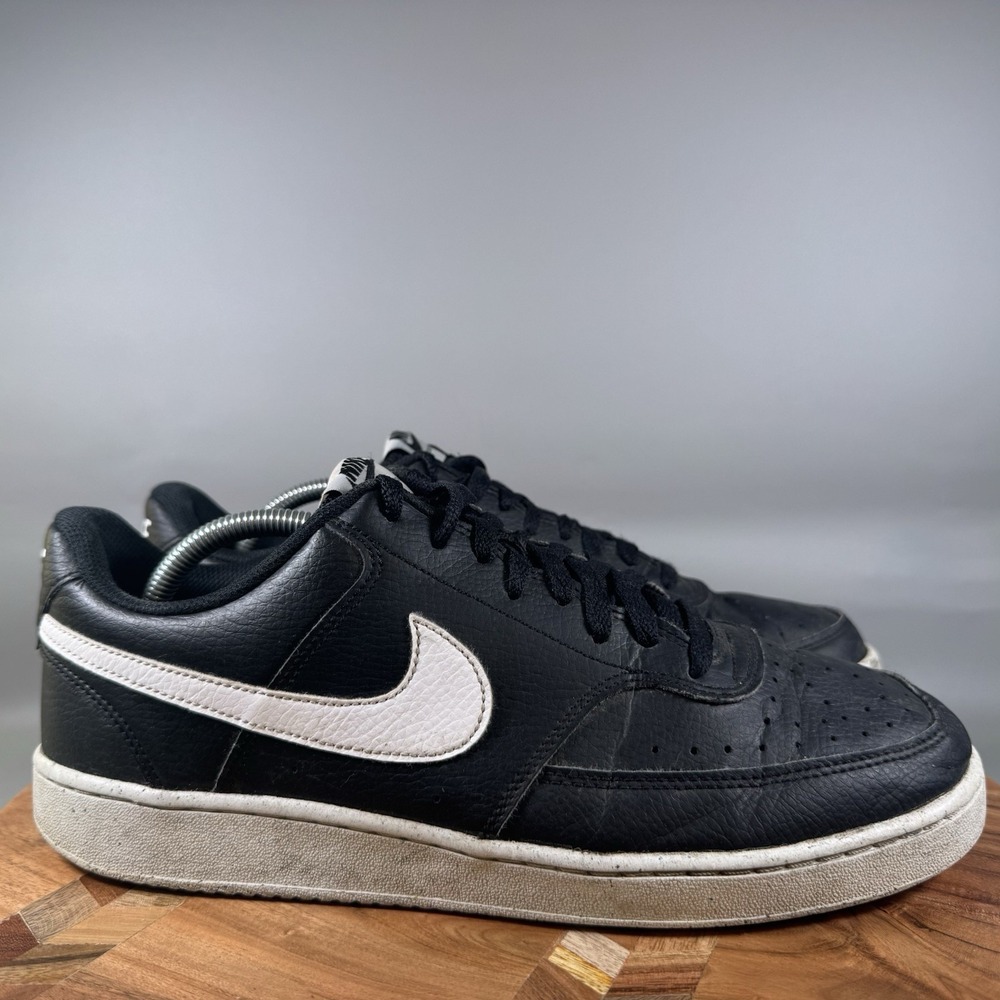 Nike Mens Court Vision Low DH2987-001 Black Lace Up Sneaker Shoes Size US 10